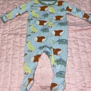 Kickee Pants Blue Animal Print Kids One Piece